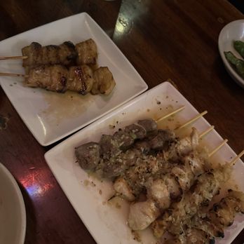 Sake House Miro - Skewers: pork belly, chicken gizzard, chicken cartilage, chicken skin - Sushi Bars Near Me - Los Angeles, California
