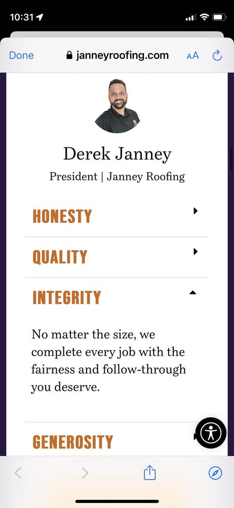 Slide of Janney Roofing
