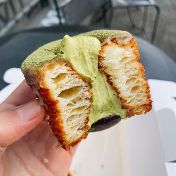 Half and Half Doughnut Co. - Matcha Pistachio Cronut - Coffee & Tea Near Me - Seattle, Washington