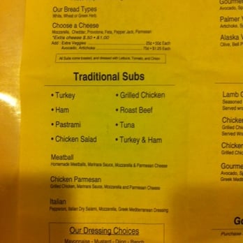 Alaska's Gourmet Subs - menu 1 - Sandwiches Near Me - Anchorage, Alaska