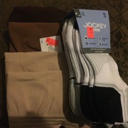 Jockey Outlet - $11.50+ retail bottoms, normally outlet 5/$35 were $3.99 each clearance. $24 retail 6pk sport socks were $8.99 clearance.
