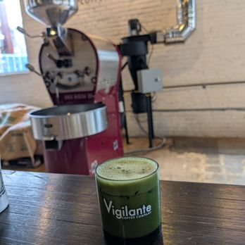 Vigilante Coffee - Matcha with mint syrup - Coffee & Tea Near Me - Hyattsville, Maryland