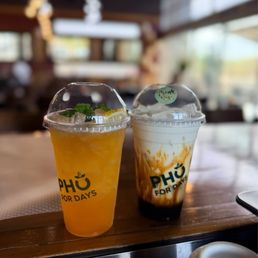 Peach Tea and Brown Sugar Milk Tea Peach Tea and Brown Sugar Milk Tea