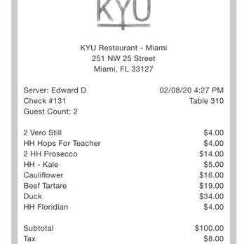 Kyu - Bill - Asian Fusion Near Me - Miami, Florida Kyu - Bill - Asian Fusion Near Me - Miami, Florida
