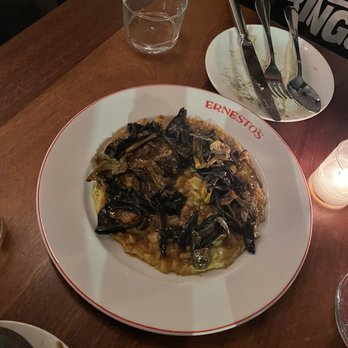 Ernesto’s - egg scramble of black trumpet and chanterelle mushrooms - Basque Near Me - New York, New York
