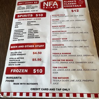 NFA Burger - Avalon - Drink menu - Burgers Near Me - Alpharetta, Georgia NFA Burger - Avalon - Drink menu - Burgers Near Me - Alpharetta, Georgia