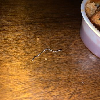 Dixie BBQ - A picture of a staple that I found in a chicken tender from Dixie BBQ in Aventura, Fl. - Barbeque Near Me - Miami, Florida Dixie BBQ - A picture of a staple that I found in a chicken tender from Dixie BBQ in Aventura, Fl. - Barbeque Near Me - Miami, Florida