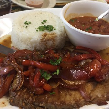 Las Brasa's - Carne de Puerco (menu says pulled pork but ours was a boneless chop / cutlet) - Peruvian Near Me - Allentown, Pennsylvania Las Brasa's - Carne de Puerco (menu says pulled pork but ours was a boneless chop / cutlet) - Peruvian Near Me - Allentown, Pennsylvania