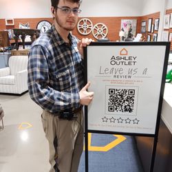 Ashley Outlet - This is my saleman Joshua!! Very friendly and extremely helpful!!!