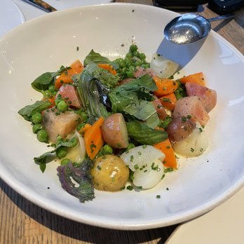 Apolonia - Veggies as a part of the salmon special - Modern European Near Me - Chicago, Illinois