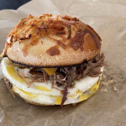 Texas Brisket Egg Sandwich