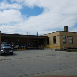 US Post Office - My view when leaving. It's the loading area for the mail carriers to load up their trucks.