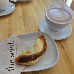 Empanada and Hot Chocolate Empanada and Hot Chocolate
