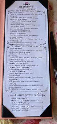 Menu photo 6 English Rose Tea Room Carefree, AZ