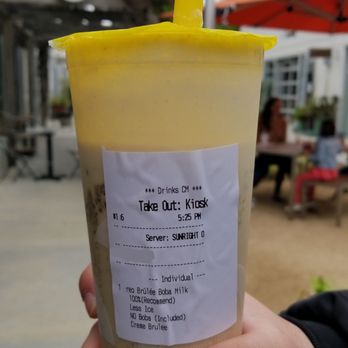 Sunright Tea Studio - Order extra creme brulee but got no creme brulee at all - Bubble Tea Near Me - Costa Mesa, California