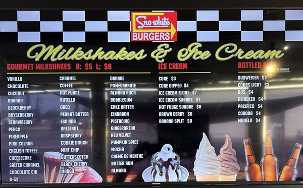 Menu photo 2 Sno-white Drive-In Oakdale, CA Menu photo 2 Sno-white Drive-In Oakdale, CA