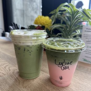 Mémoire Cà Phê - Salted Pandan Matcha + Lychee Matcha - Vietnamese Near Me - Portland, Oregon