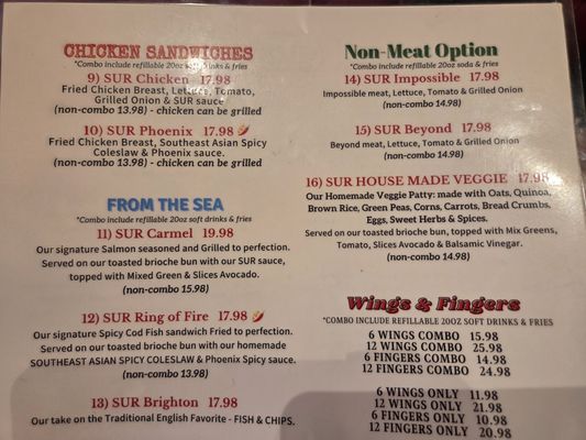 Menu photo 7 Sur Burger Monterey, CA