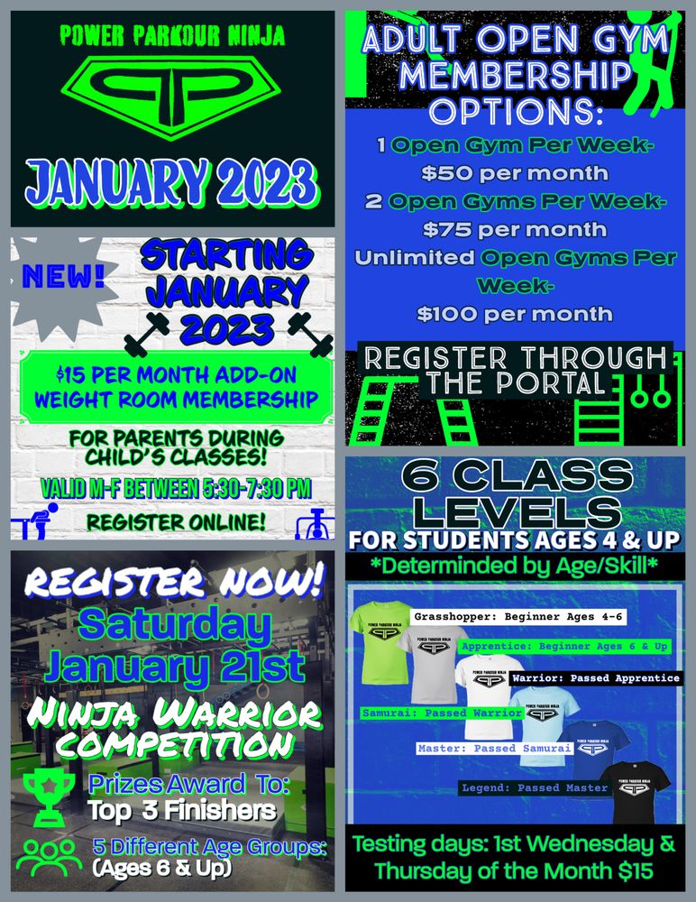 POWER PARKOUR NINJA Updated September 2024 18 S 5th St, Quakertown