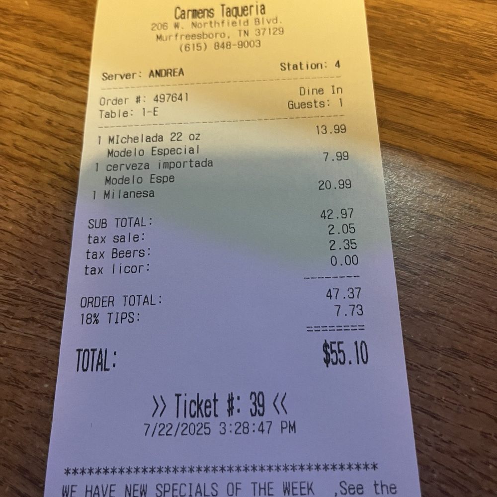 Receipt Receipt