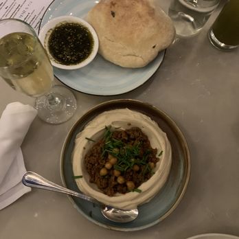 Shaya - Lamb ragu hummus and fresh pita bread. - Middle Eastern Near Me - New Orleans, Louisiana Shaya - Lamb ragu hummus and fresh pita bread. - Middle Eastern Near Me - New Orleans, Louisiana