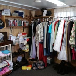 Community Church Bargain Barn - Inside, fancier clothes and collectibles