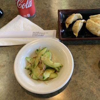 Oya Sushi - Crab and cucumber Sadler as a side to my meal. Fried pork dumplings as an appetizer. - Sushi Bars Near Me - Seminole, Florida Oya Sushi - Crab and cucumber Sadler as a side to my meal. Fried pork dumplings as an appetizer. - Sushi Bars Near Me - Seminole, Florida