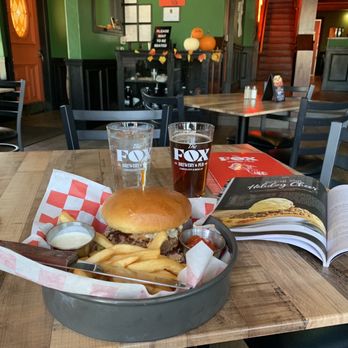 The Fox Restaurant & Brewery - Burger and beer. Photo of their Fruit Cobbler in the magazine. - Brewpubs Near Me - Reno, Nevada The Fox Restaurant & Brewery - Burger and beer. Photo of their Fruit Cobbler in the magazine. - Brewpubs Near Me - Reno, Nevada