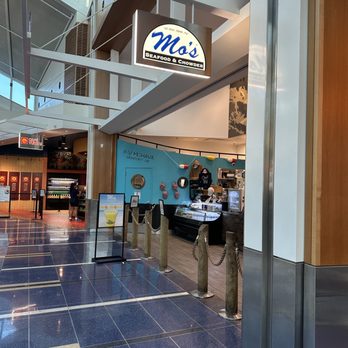Mo's Seafood & Chowder - Mo's Sign on Concourse C - Seafood Near Me - Portland, Oregon