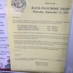 Smith Elementary School - Don't forget Back to School night on September 11th!