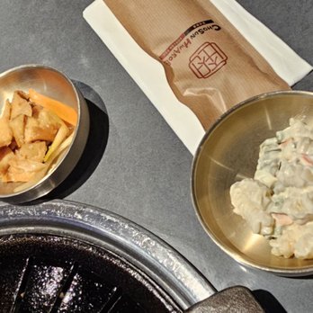 ChoSun Hwaro Korean BBQ - Fish cake and potato salaf - Barbeque Near Me - Fairfax, Virginia