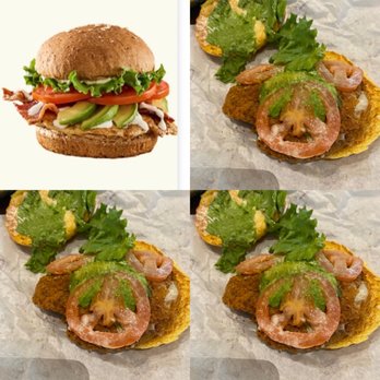 Smashburger - Top corner is what I ordered and the other three photos are what I got for $11.49.  Great job Smash burger!! - Burgers Near Me - Waterlooo, New York