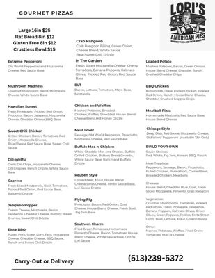 Menu photo 1 Lori’s American Pies Milford, OH Menu photo 1 Lori’s American Pies Milford, OH