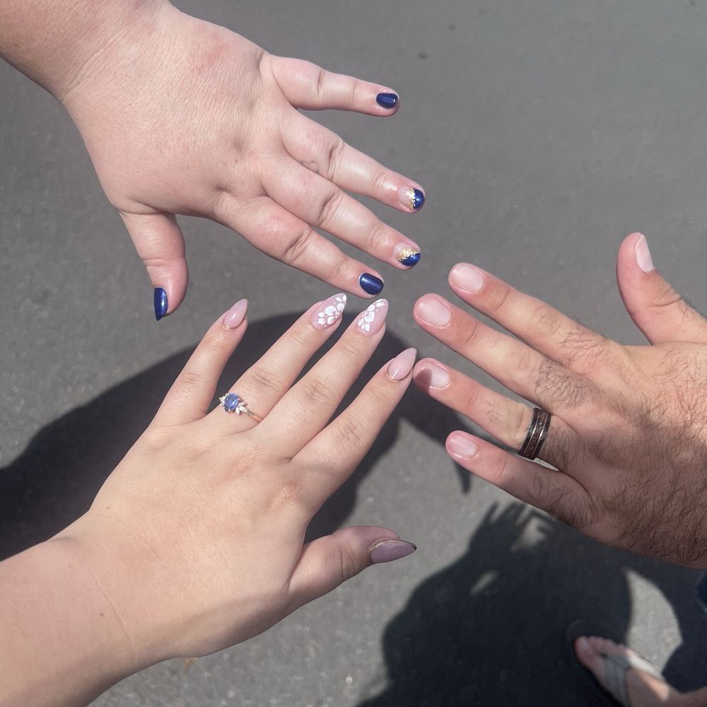 Top Nails By Ana - Wedding nails! Bridesmaid on the left, bride middle, groom on the right. - Nail Salons Near Me - Honolulu, Hawaii Top Nails By Ana - Wedding nails! Bridesmaid on the left, bride middle, groom on the right. - Nail Salons Near Me - Honolulu, Hawaii
