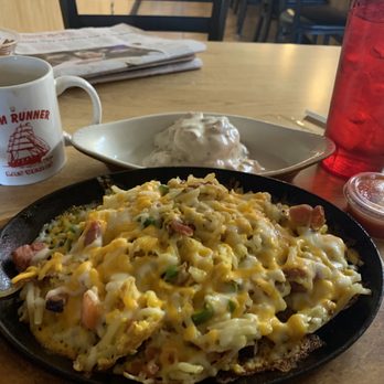 Badger Cafe - Skillet with side order Biscuit and Gravy - New American Near Me - Las Vegas, Nevada