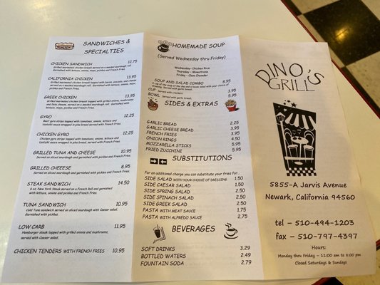 Menu photo 3 Dino's Grill Newark, CA Menu photo 3 Dino's Grill Newark, CA