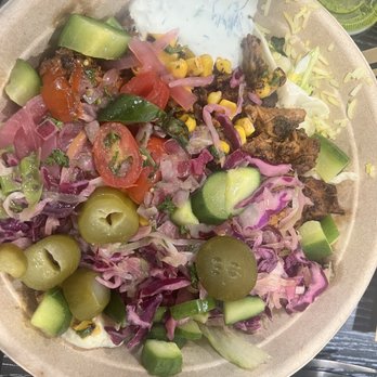 CAVA - My go to greens and grains bowl w harissa chicken. - Mediterranean Near Me - Winston-salem, North Carolina
