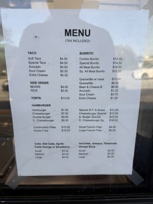 Menu photo 1 Taco Del Rio La Puente, CA