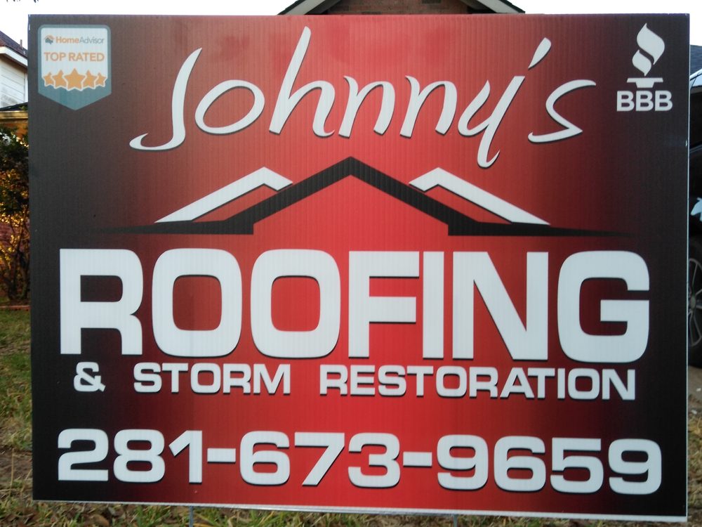 Slide of Johnny's Roofing and storm restoration