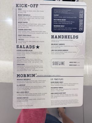 Menu photo 2 Dallas Cowboys Club Grapevine, TX