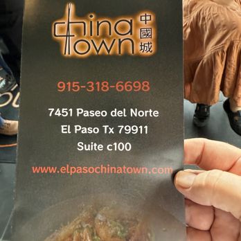 China Town - Menu - Chinese Near Me - El Paso, Texas