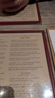 Menu photo 1 jojo Bistro & Wine Bar - Webster Webster, NY Menu photo 1 jojo Bistro & Wine Bar - Webster Webster, NY