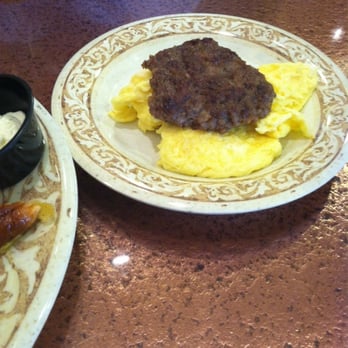 Another Broken Egg Cafe - House made sausage and scrambled eggs (combo sides with French toast) - Breakfast & Brunch Near Me - Indianapolis, Indiana