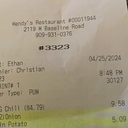 Charged $5.09 for one plain potato