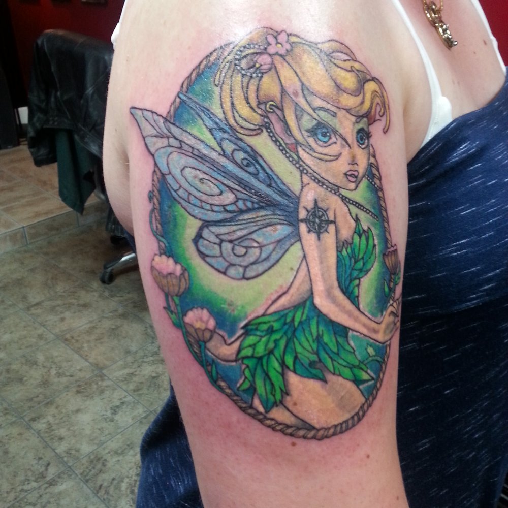 Inked by Shaun L., 'Updated Tinkerbell'