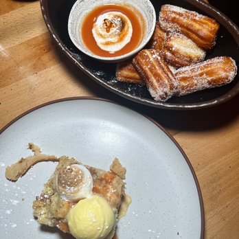 Bar Tabu - Tres Leches Bread Pudding and churro bites - Salad Near Me - Chicago, Illinois