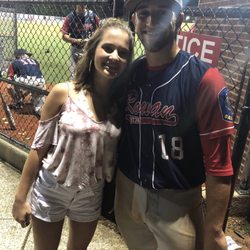 Catawba College - Chandler and Natalie at Rowan Legion Baseball Game! They Won!!