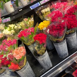 a display of flowers