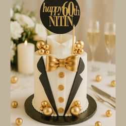 Cupcakes & Company - Tuxedo themed cake for 60th birthday