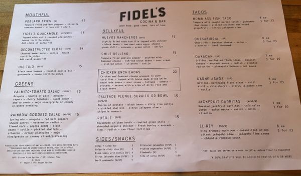 Menu photo 7 Fidel’s Cocina & Bar Palisade, CO Menu photo 7 Fidel’s Cocina & Bar Palisade, CO